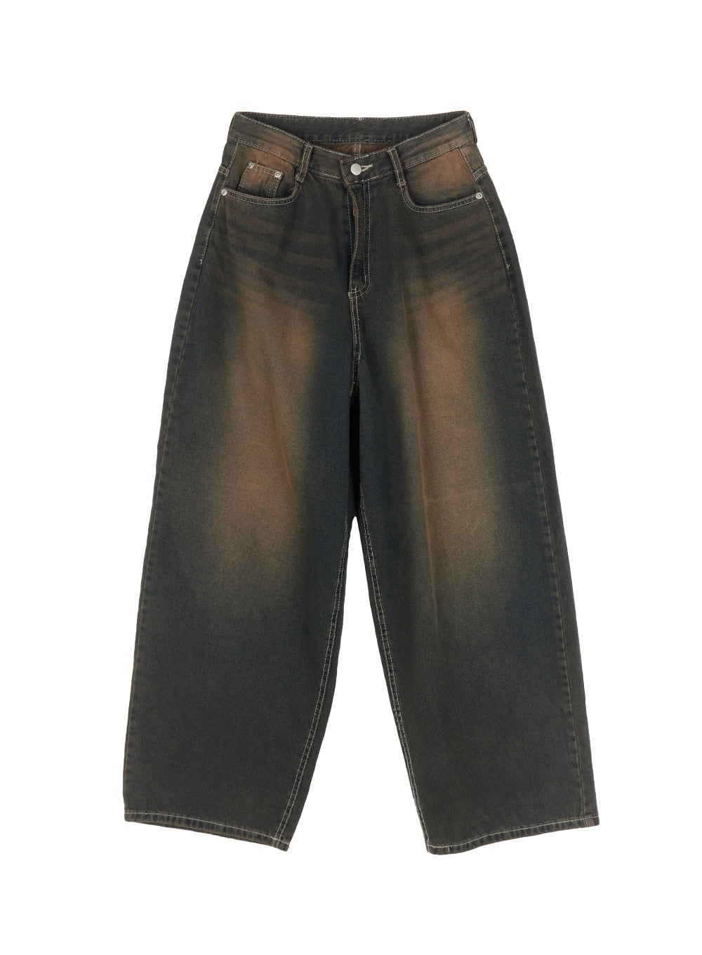 Bethany Vintage Washed Baggy Jeans IA524