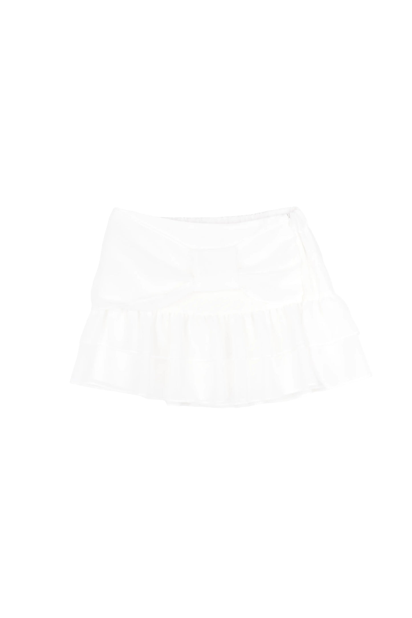 Bow Waist Tiered Mini Skirt IY511