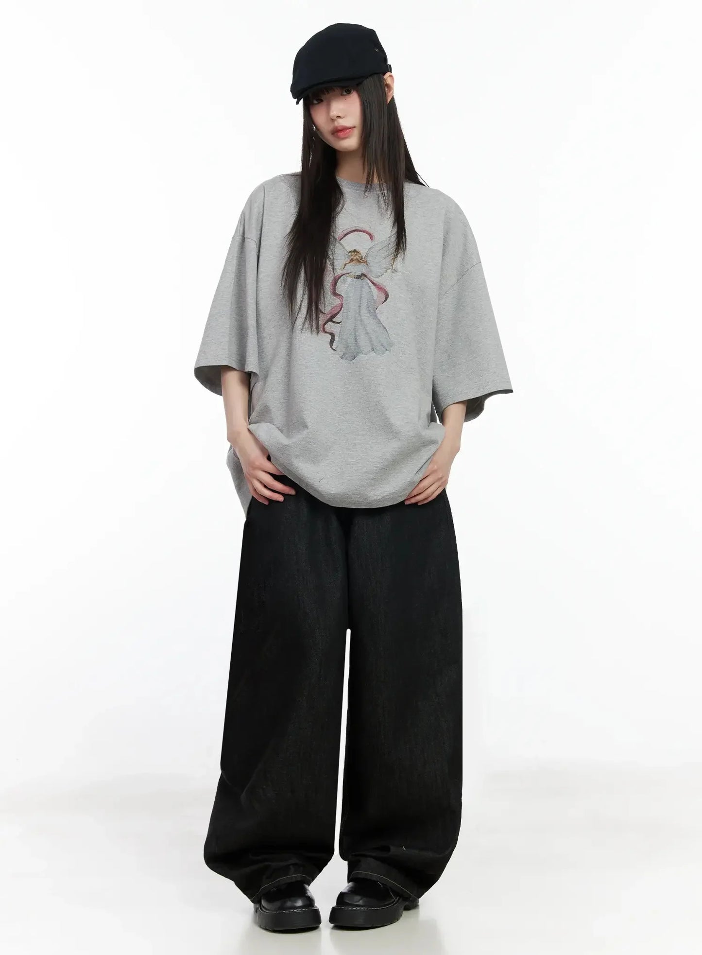Angel Graphic Oversized T-Shirt IM506
