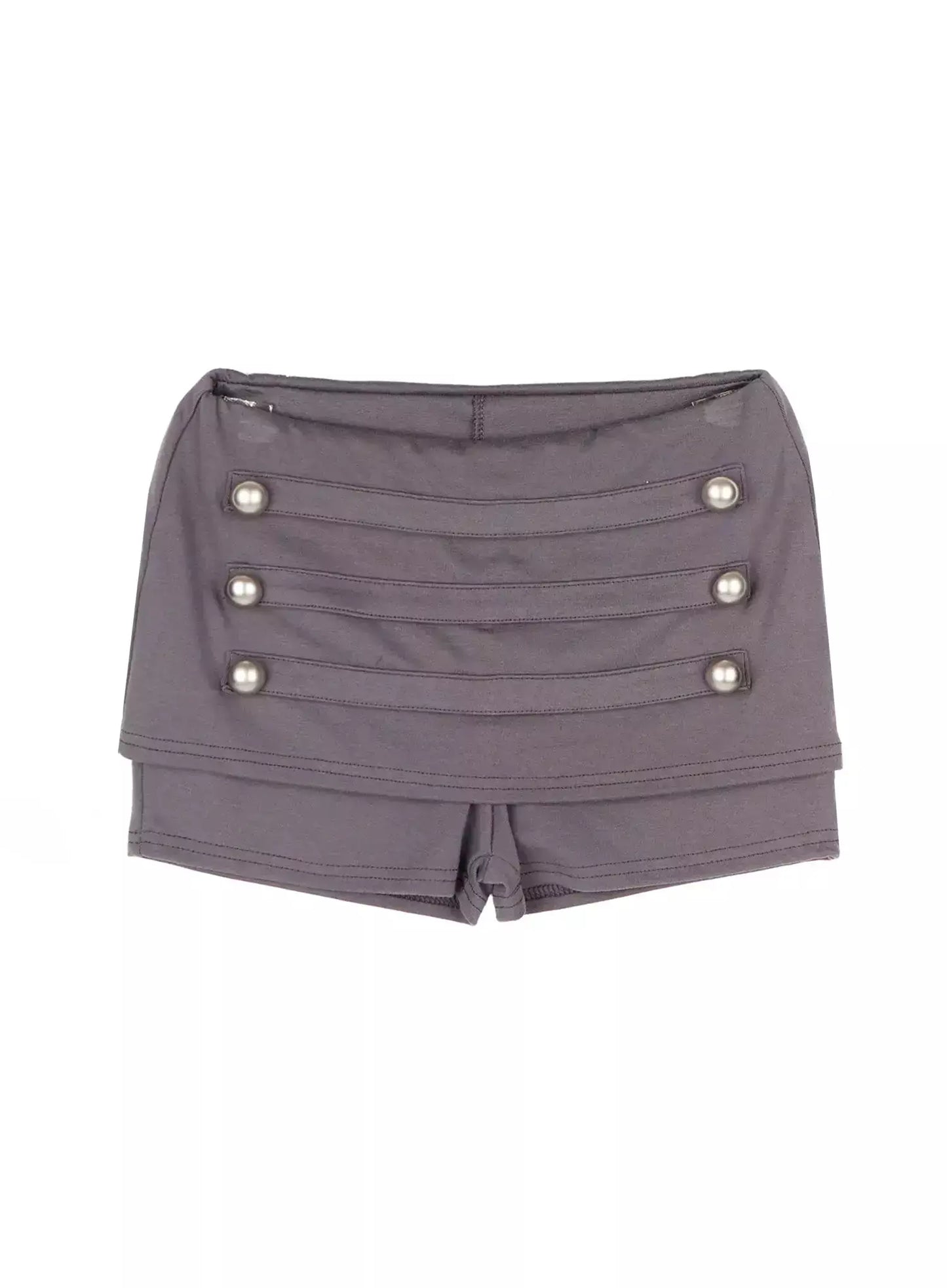Button Accent Mini Shorts IU512