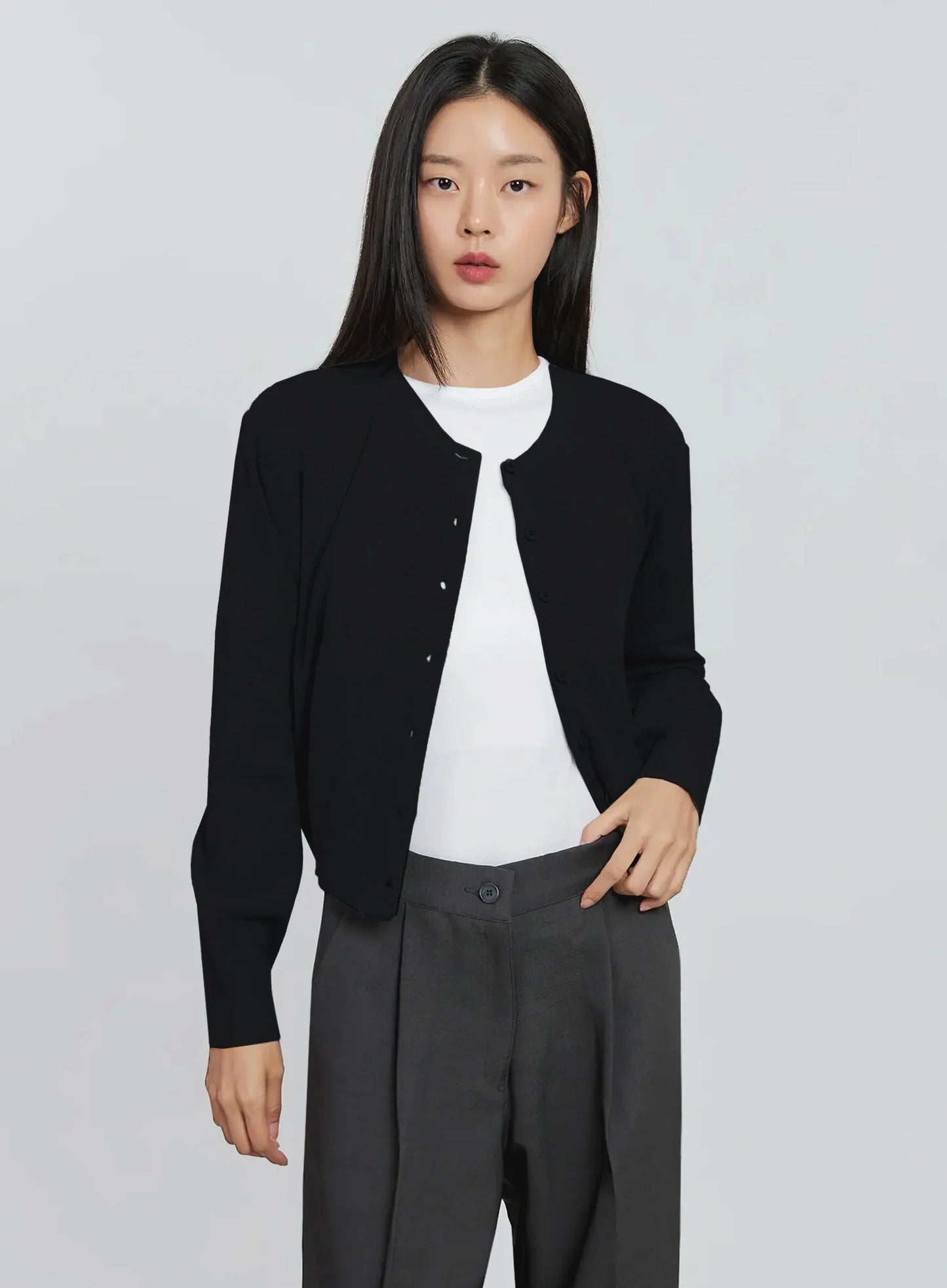 Casual Button-Up Cardigan IN507