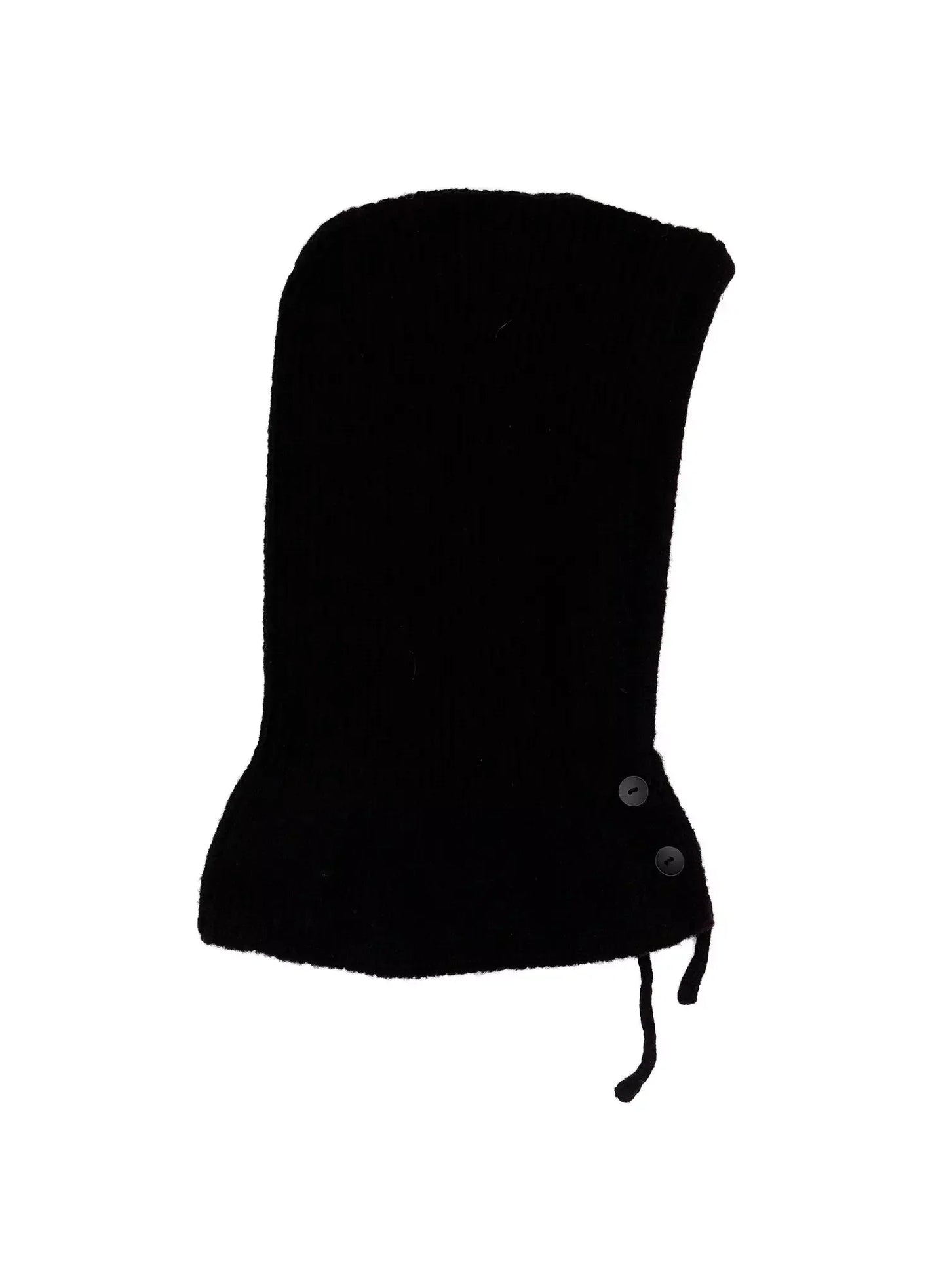 Buttoned Knit Hood Hat IN528