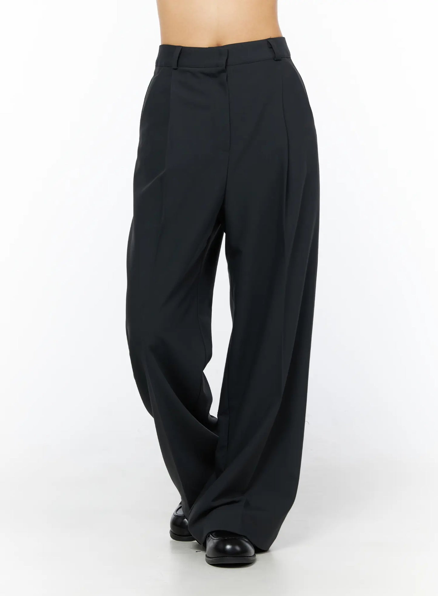 Basic Pintuck Wide Slacks CU522