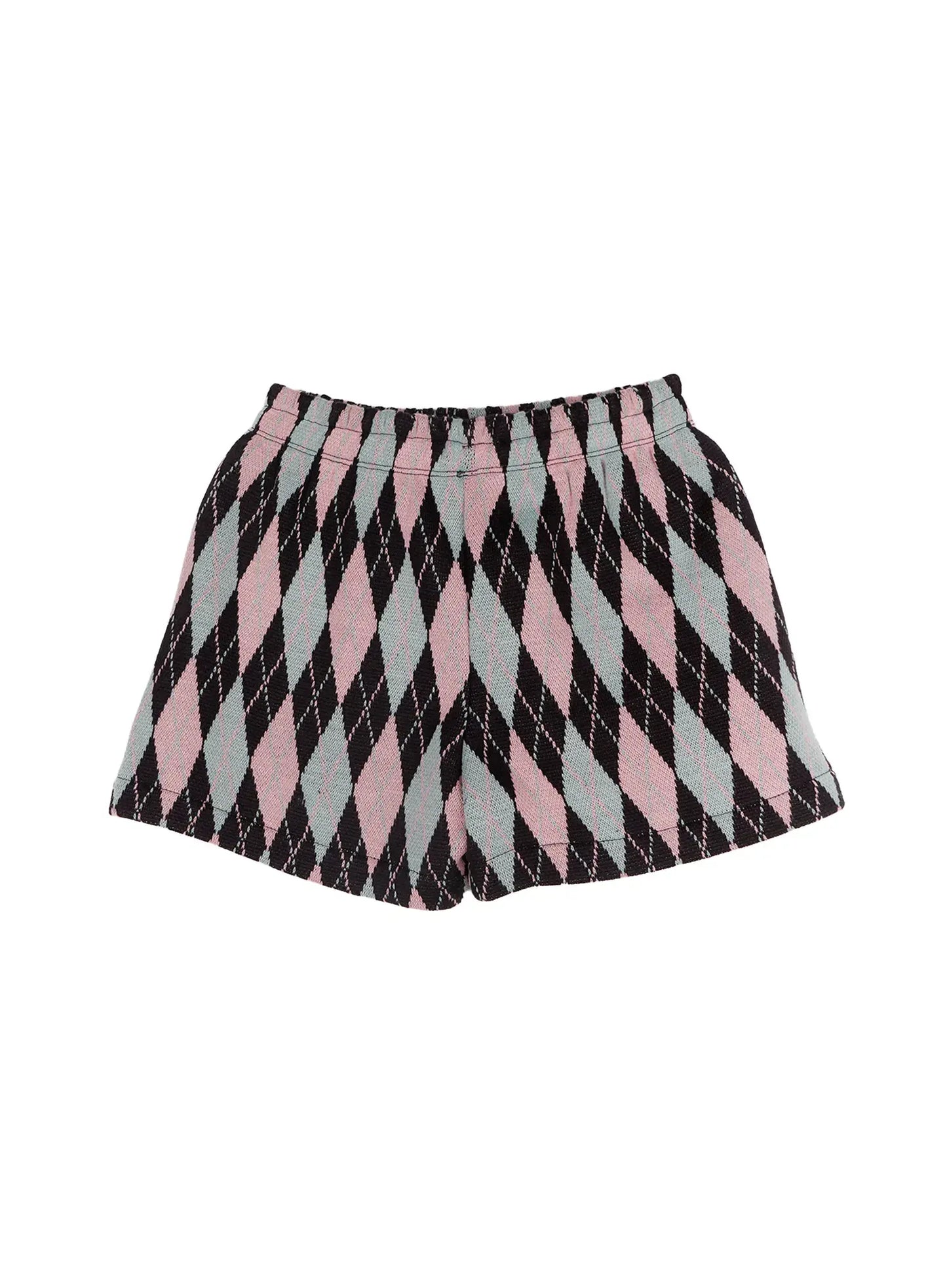 Argyle Pattern Knit Shorts CJ520