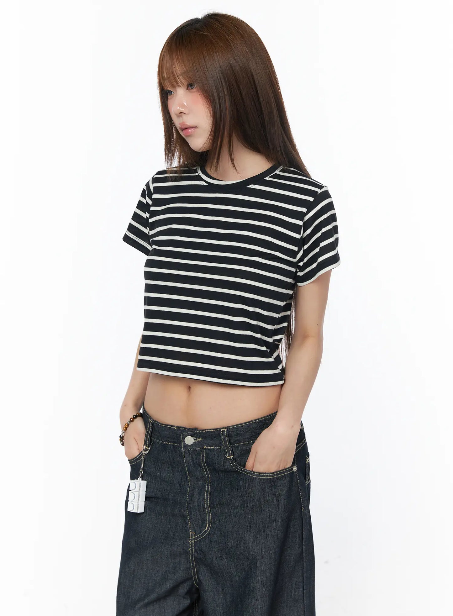 Casual Striped Short Sleeve Top CY529