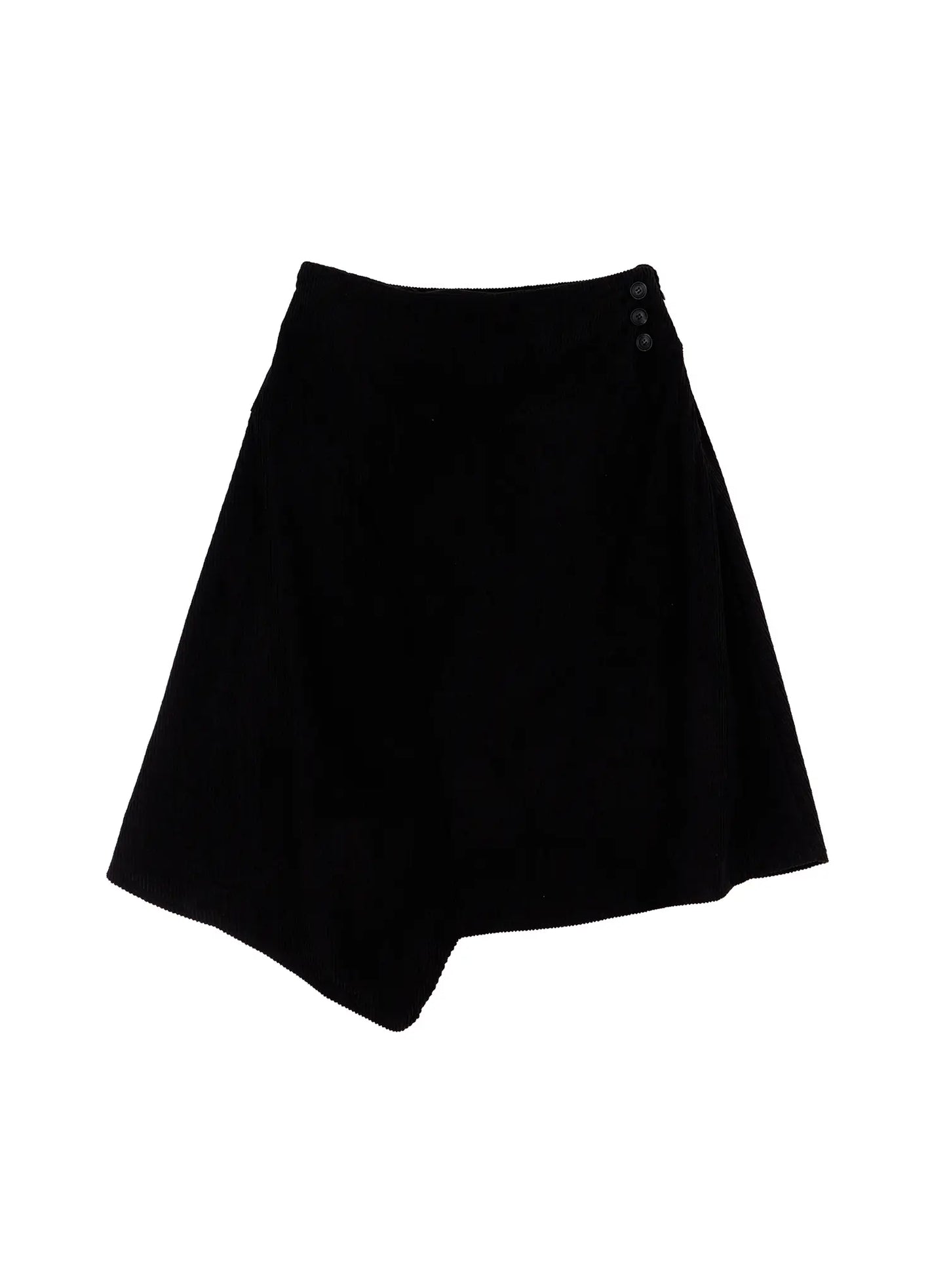 Asymmetric Button Midi Skirt CN521