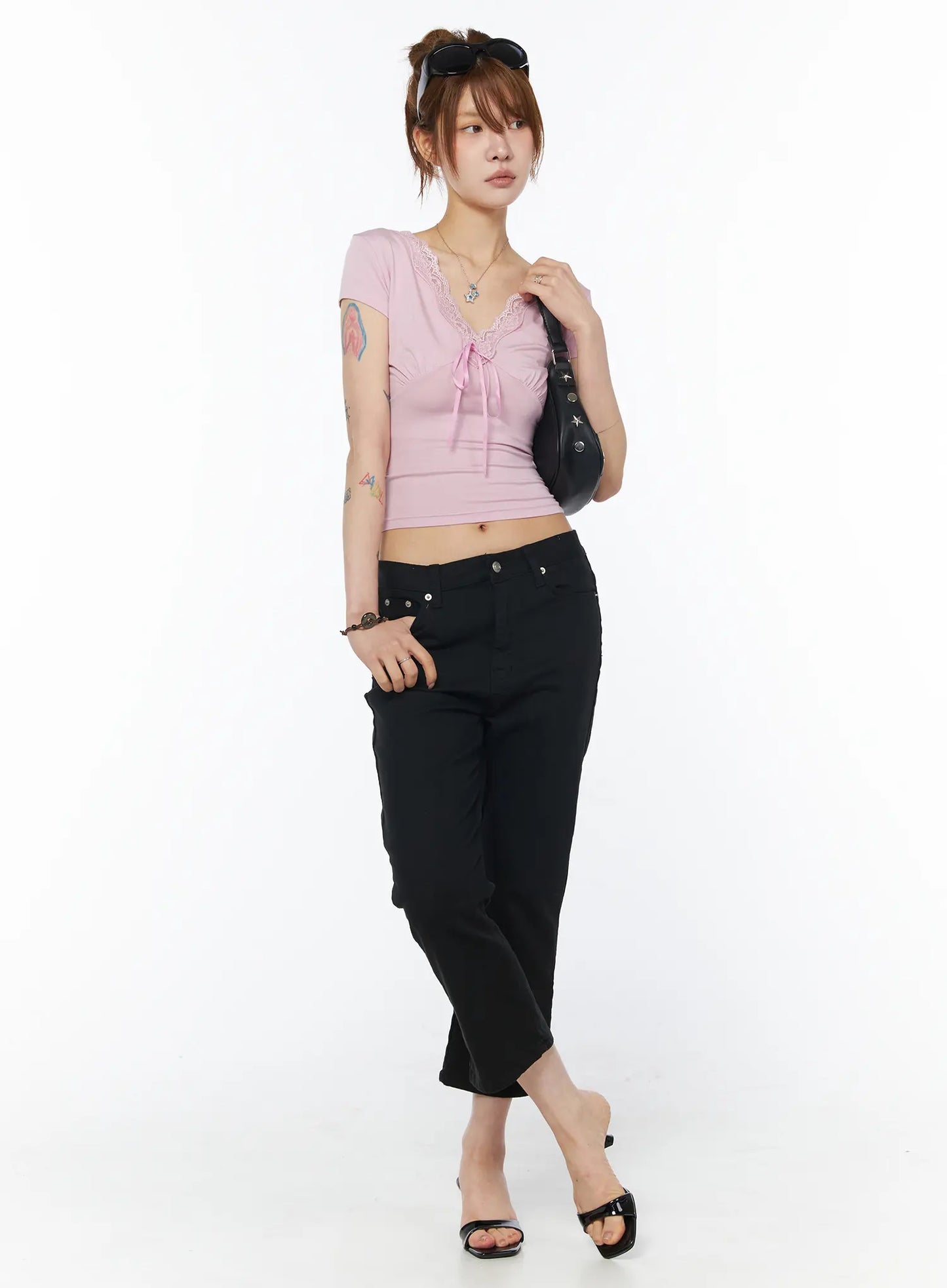 Black Ankle Pants CY527