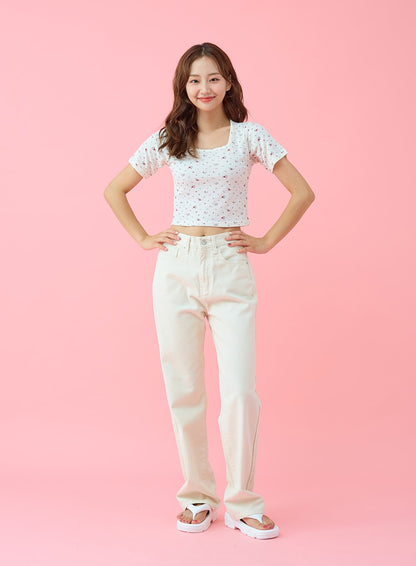 Basic Semi Wide Cotten Pants BG04
