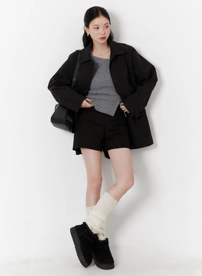 Classic High-Waist Cotton Short F502