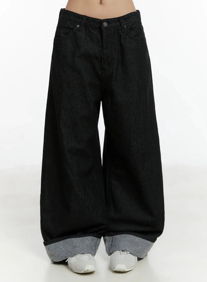 Amyra Baggy Striped Jeans ID525