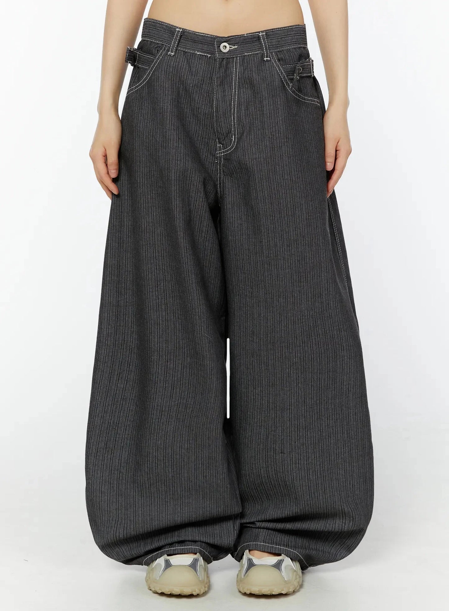 Casual Baggy Stripe Pants IU518