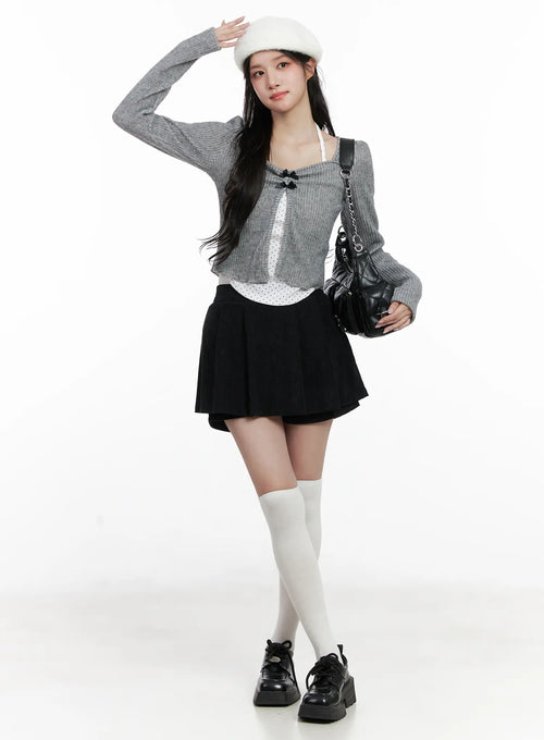 Classic Pleated Mini Skirt CN527