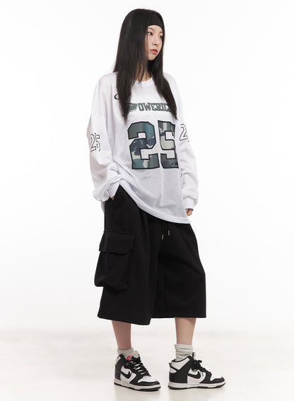Cargo Oversized Bermuda Sweatshorts CM518