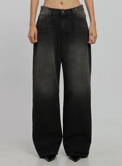 Blaire Dark Washed Wide Leg Jeans IJ509