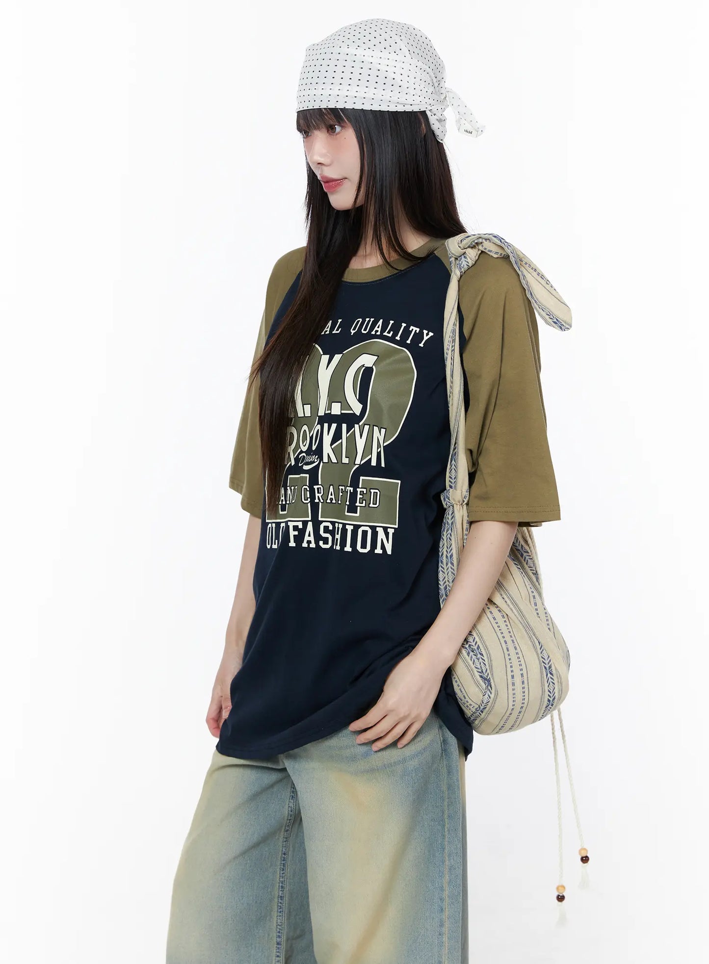Casual Loose Fit Graphic Tee CU519