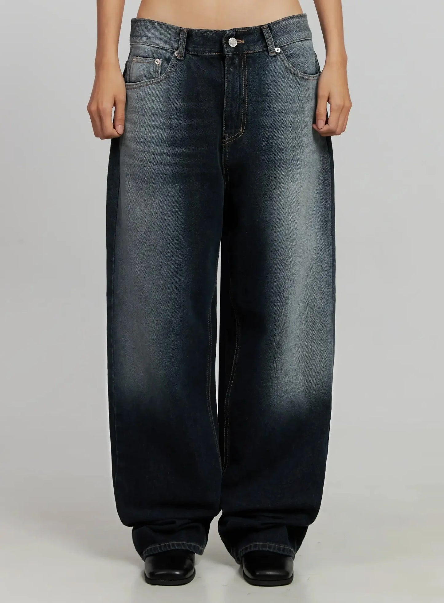 Chaya Washed Wide Jeans IJ505