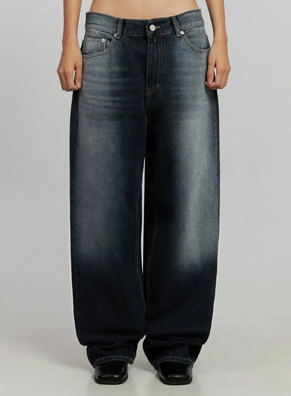 Chaya Washed Wide Jeans IJ505