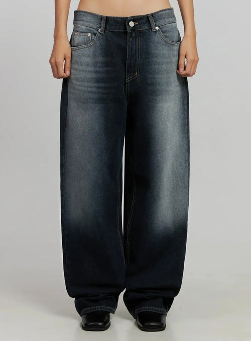 Chaya Washed Wide Jeans IJ505
