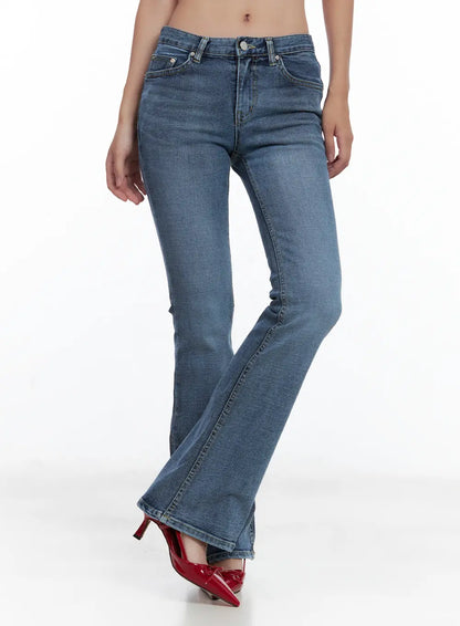 Beni Washed Flared Denim Jeans CL508