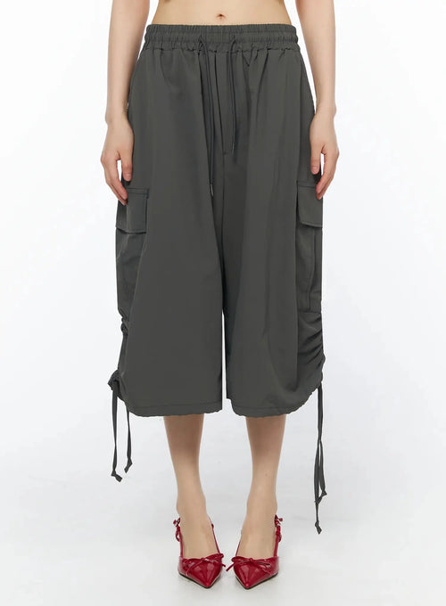 Adjustable Cargo Bermuda Pants IY526