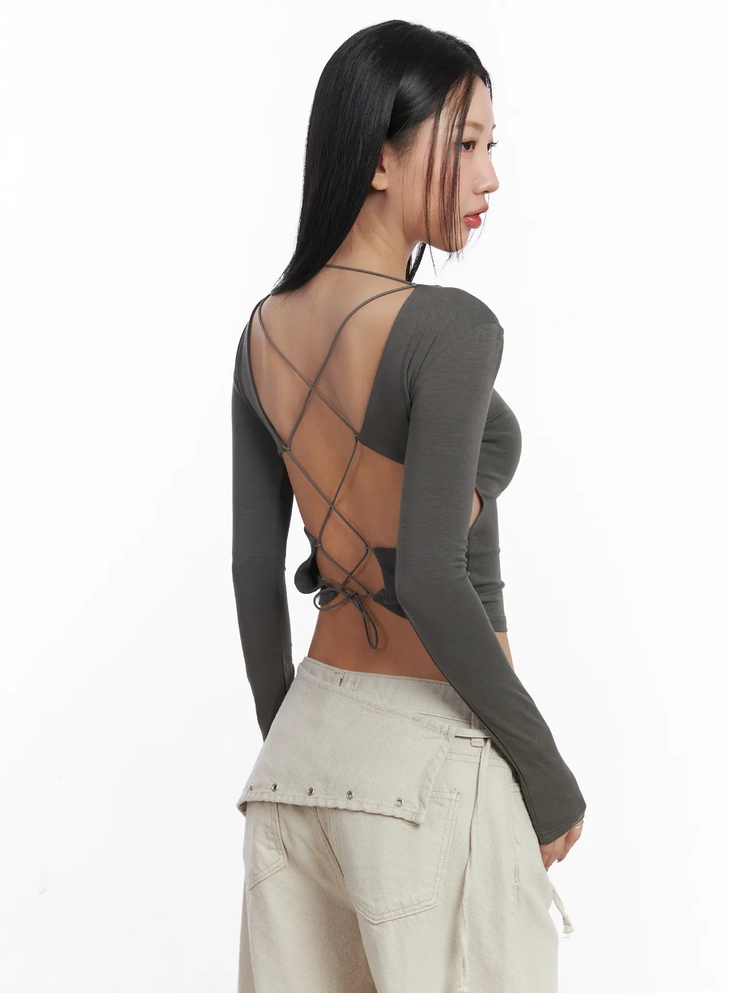 Backless Corset Crop Top CJ530