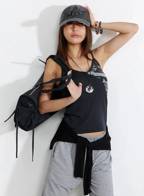 Camo Accent Cami Top IY515