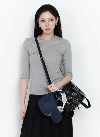 Basic Mid-Length Long Sleeve Top IF502