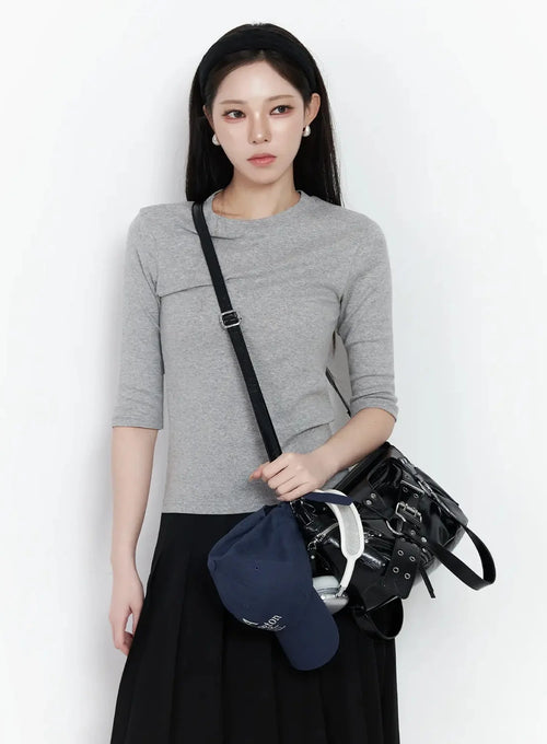 Basic Mid-Length Long Sleeve Top IF502