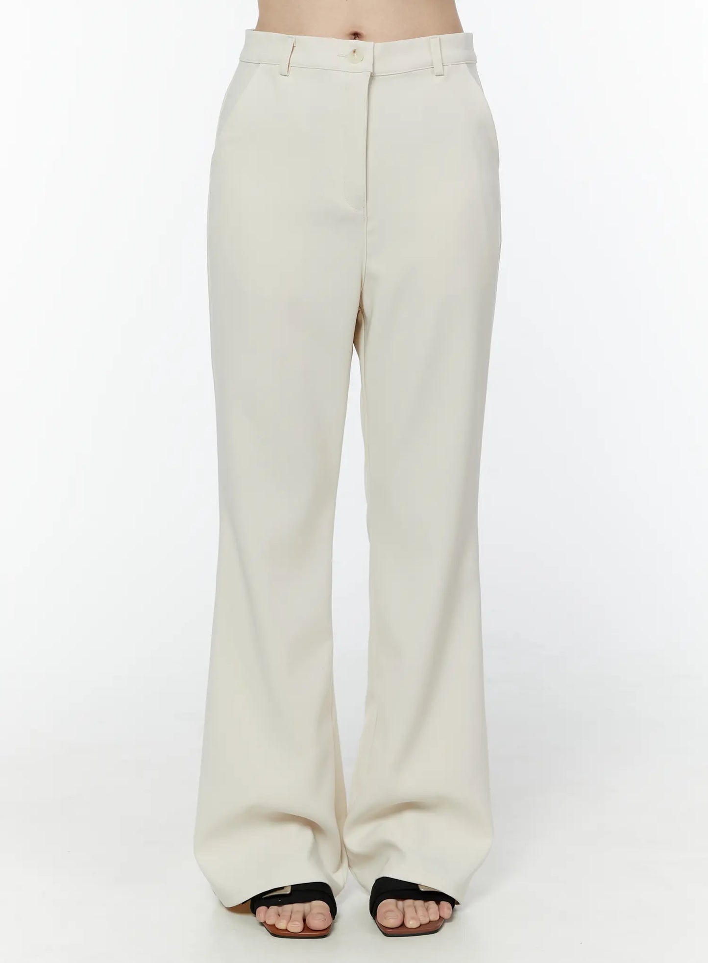 Basic Stretch Bootcut Slacks IU503