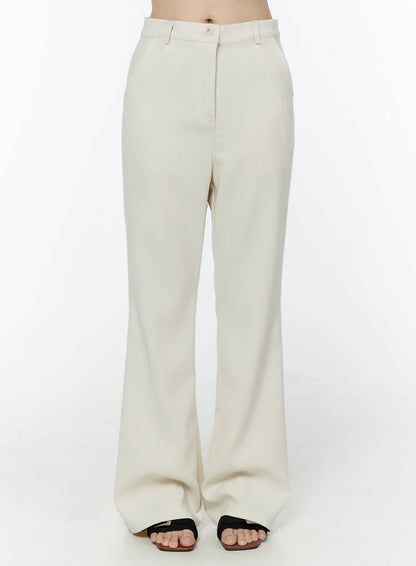 Basic Stretch Bootcut Slacks IU503