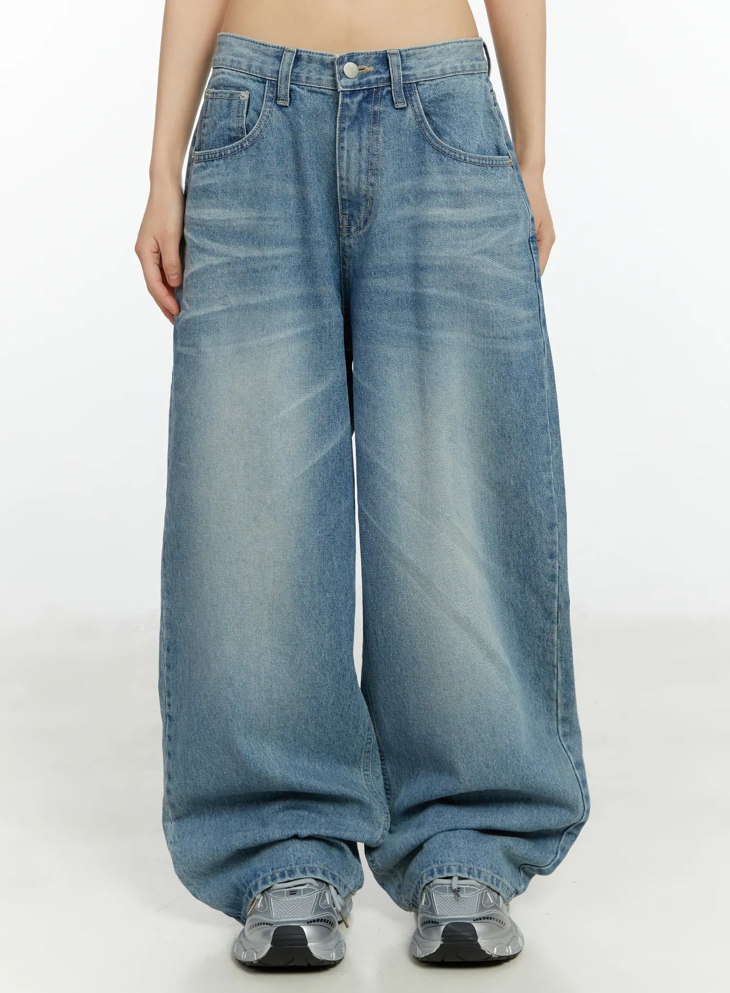 Alaiya Washed Baggy Jeans CF510