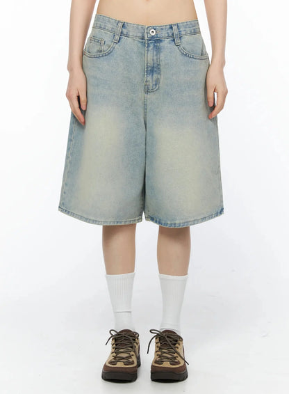 Ali Casual Washed Bermuda Shorts IY525