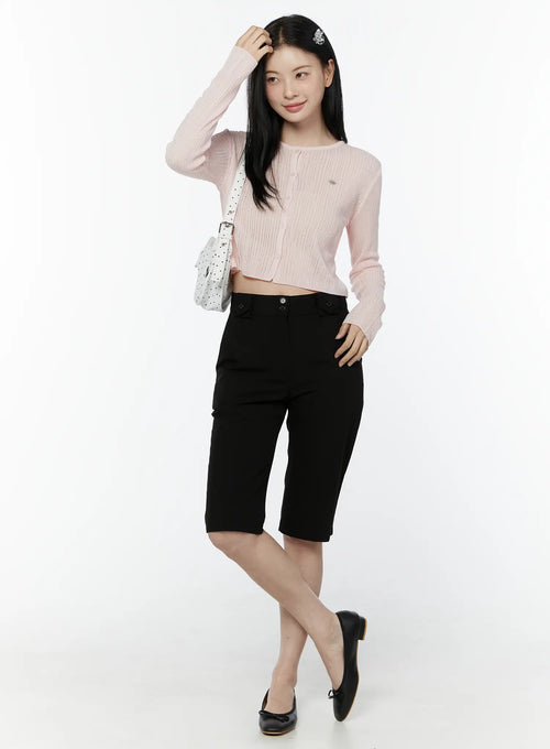 Basic Cropped Cardigan IU505