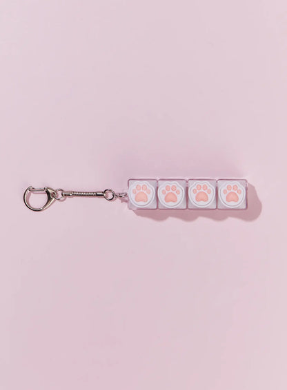 Cat Paw Print Keycap Keyring IM527
