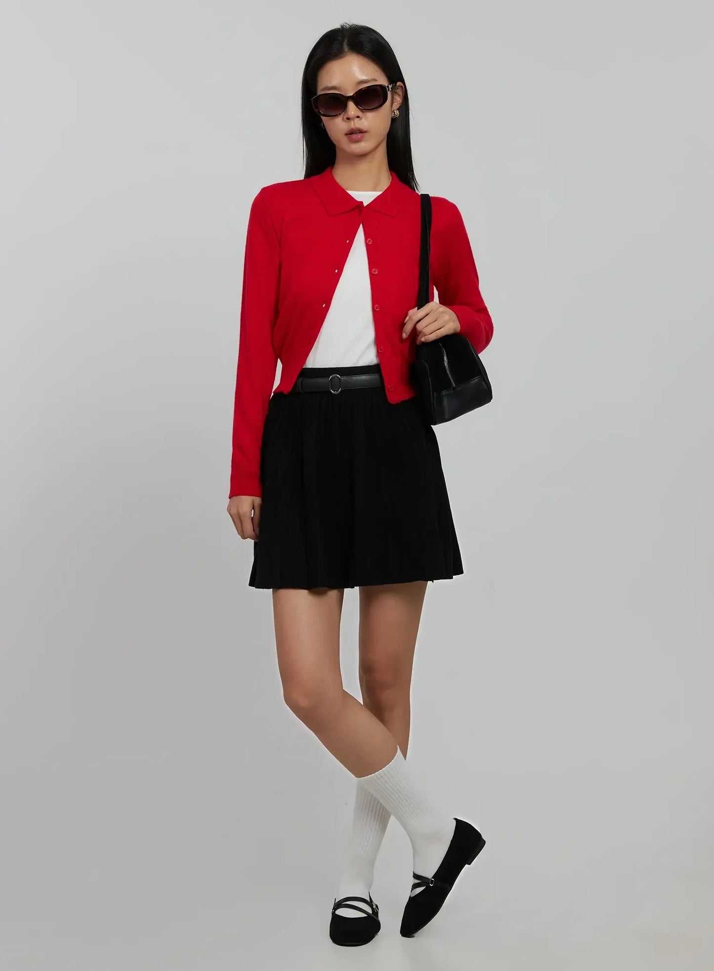 Collar Crop Cardigan IJ508