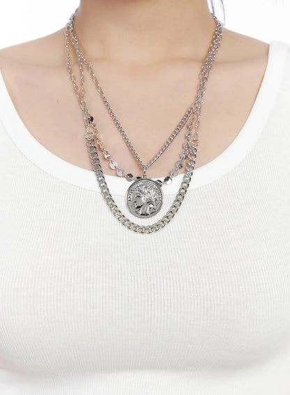 Bold Multi-Layer Y2K Necklace CF503