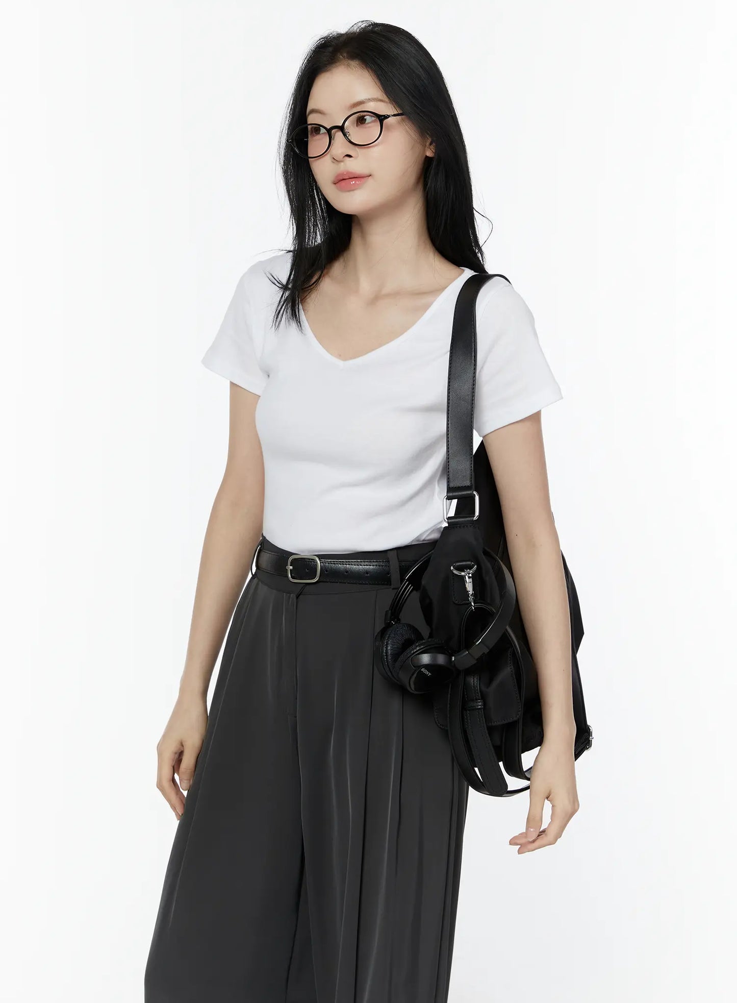 Casual V-Neck Cotton Tee IU503