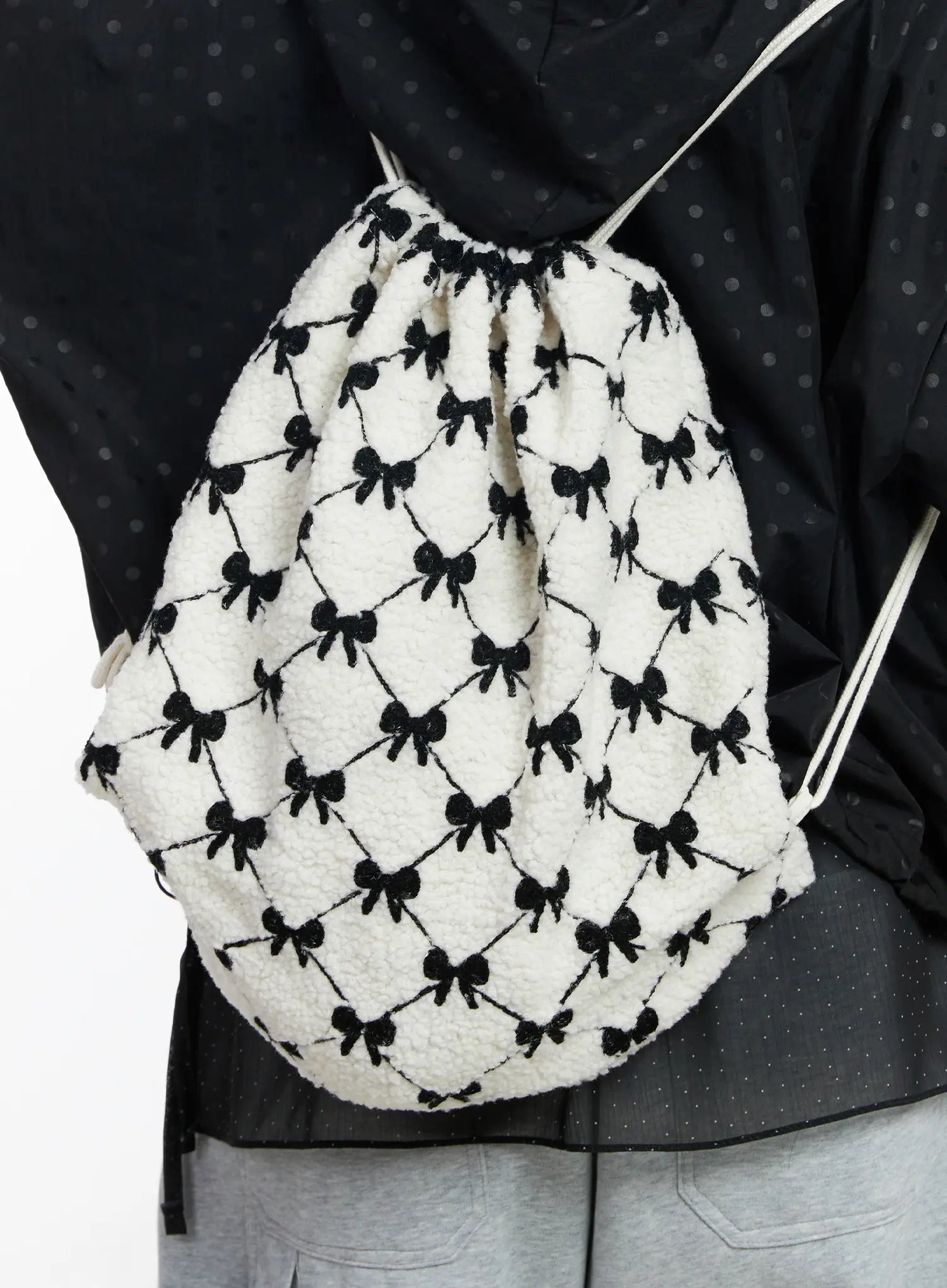 Ballet-Core Ribbon Drawstring Bag CF503
