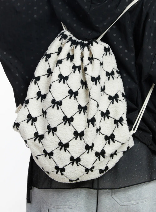 Ballet-Core Ribbon Drawstring Bag CF503