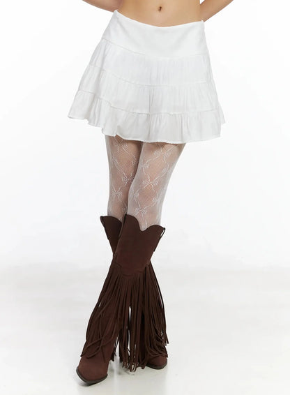 Boho Chic Ruffle Layered Skirt IM530