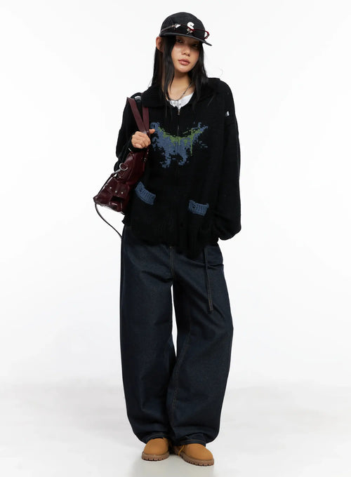 Alanna Sun Belt Baggy Jeans CO528