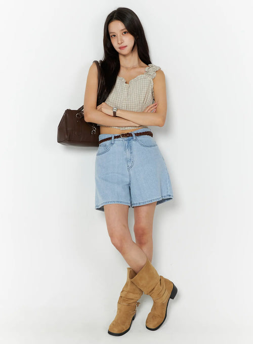 Casual Relaxed-Fit Jorts CU522