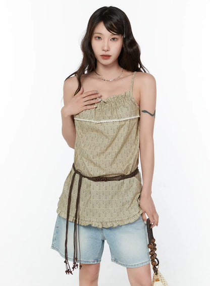 Bohemian Ruffle Sleeveless Top CY515