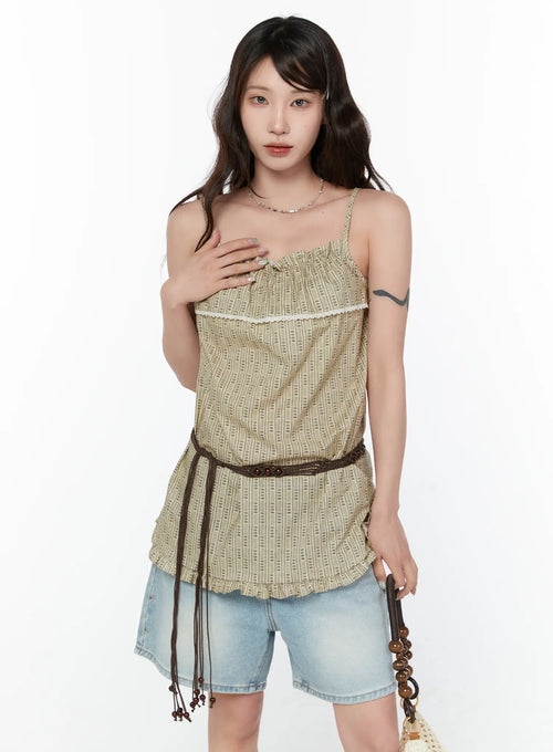 Bohemian Ruffle Sleeveless Top CY515