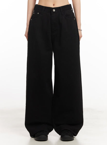 Classic Cotton Wide-Leg Pants CA516