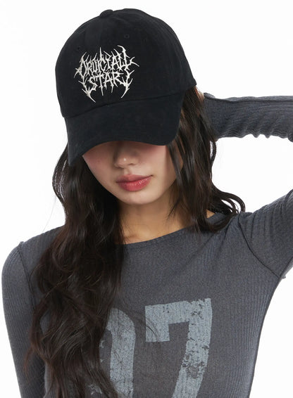 Basic Graphic Embroidered Cap CJ501