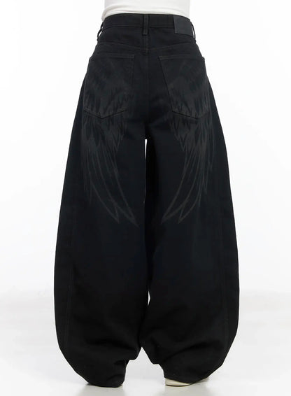 Angel Wing Wide-Leg Trousers CM526
