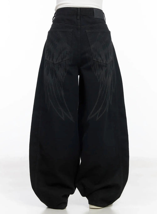 Angel Wing Wide-Leg Trousers CM526