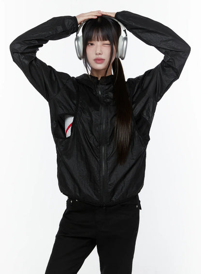 Chic Zip-Up Windbreaker Jacket CU508