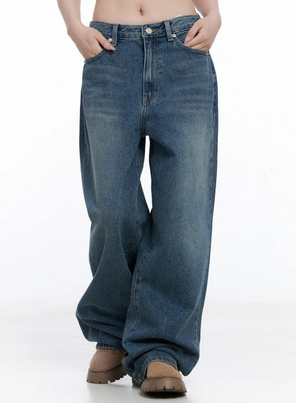 Amalia Wide Leg Vintage Washed Jeans CG529